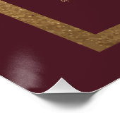 天の赤金ゴールド太陽の月の星Oh Snap ポスター (コーナー)