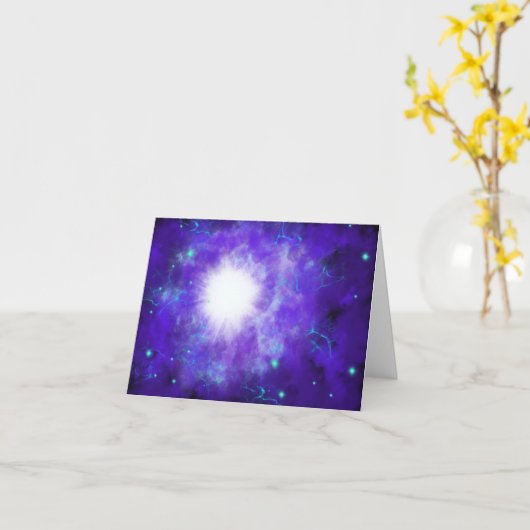 天の超新星クリスチャンモダンアートありがとう カード (黄色い花)