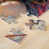 天の輝き – レインボーウィングエンジェルポートレート ジグソーパズル (側面)