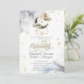 天の金ゴールドムーンスターズウォーター色 招待状 (スタンド正面)