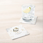 天の金ゴールドムーンスターズ スクエアペーパーコースター (インサイチュ)