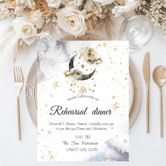 天の金ゴールドムーンスターズ 招待状