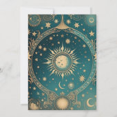 天の金ゴールド三日月 招待状 (裏面)