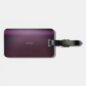 天の金ゴールド太陽と月の星ブルゴーニュ ラゲッジタグ (裏面横)