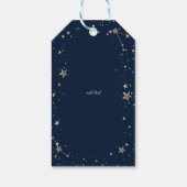 天の金ゴールド太陽と月の星 ギフトタグ (裏面)