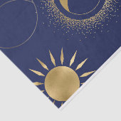 天の金ゴールド太陽の月相は赤紫色の青を食べる 薄葉紙 (詳細)