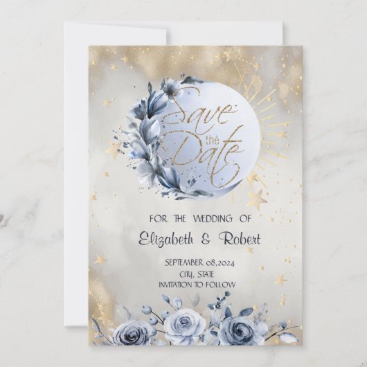 天の金ゴールド太陽、ブルームーンバラ星 セーブザデート (正面)