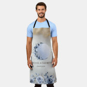 天の金ゴールド太陽、ブルームーンバラ金ゴールド星 エプロン (着用した状態)