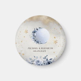 天の金ゴールド太陽、ブルームーンバラ金ゴールド星 マグネット