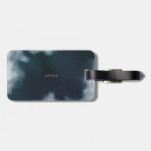 天の金ゴールド太陽、月、星の夜空 ラゲッジタグ (裏面横)