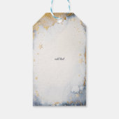 天の金ゴールド太陽、月、星の水色 ギフトタグ (裏面)