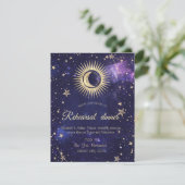 天の金ゴールド太陽、月、星の紫 招待状 (スタンド正面)