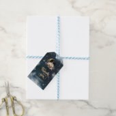 天の金ゴールド太陽、月、星ロータスナイトスカイ ギフトタグ (より糸付き)