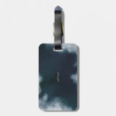 天の金ゴールド太陽、月、星ロータスナイトスカイ ラゲッジタグ (裏面縦)