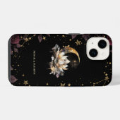 天の金ゴールド太陽、月、蓮の星 iPhoneケース (裏面横)