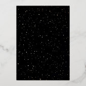 天の金ゴールド星と月の夜キンセアニェラ 箔招待状 (裏面)