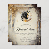 天の金ゴールド星ムーンズダーク 招待状 (正面/裏面)