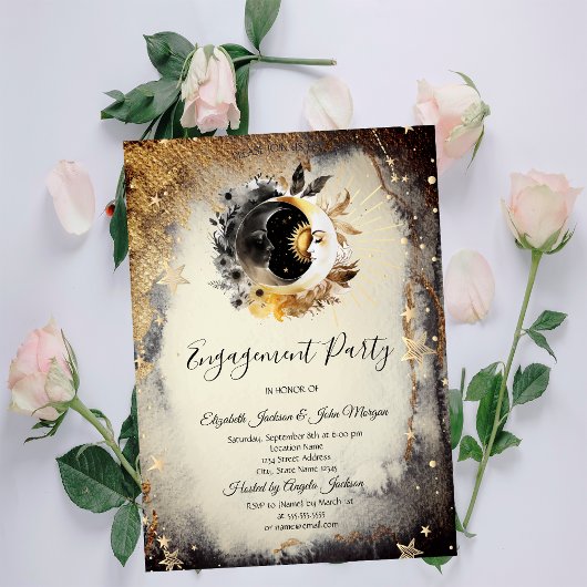 天の金ゴールド星ムーンズダーク 招待状