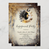 天の金ゴールド星ムーンズダーク 招待状 (正面/裏面)