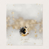 天の金ゴールド星ムーンズフラワー 名刺 (外部フラット)