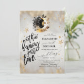 天の金ゴールド星ムーンズフラワー 招待状 (スタンド正面)