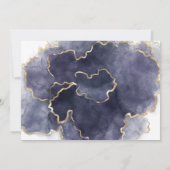 天の金ゴールド月の赤ちゃんシャワー写真の招待 招待状 (裏面)