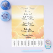 天の金ゴールド雲教会サービス チラシ (シングル)