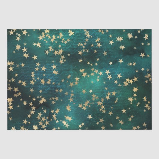 天の金星がターコイズの銀河背景に 薄葉紙 (正面)