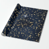 天の金星が紺色の銀河にきらめく ラッピングペーパー (アンロールド)