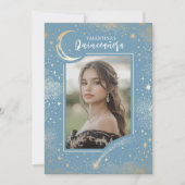 天の金星 月の夜のキンセアニエラの写真 招待状 (正面)