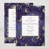 天の金星 月星 QRコード ウェディング 招待状 (正面/裏面)