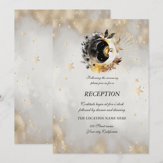 天の金星・月・花 招待状 (正面/裏面)