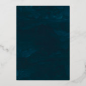 天の金箔の月と星結婚の 箔招待状 (裏面)