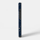 天の金色の太陽と月と星 iPhoneケース (左側面)