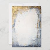 天の金色の月と星 招待状 (裏面)