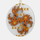 天の銀河は良い日と良い夜を持っている セラミックオーナメント (左)