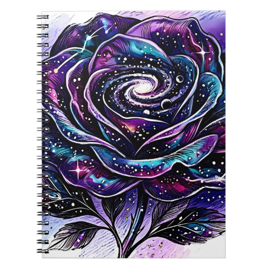 天の銀河バラ螺旋星雲 オーダーメイド商品 ノートブック (正面)