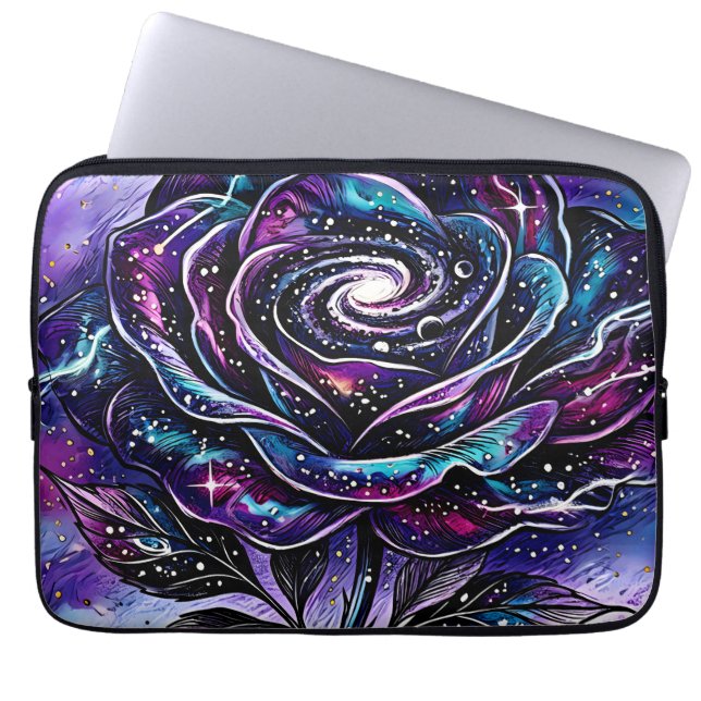 天の銀河バラ螺旋星雲 オーダーメイド商品 ラップトップスリーブ (正面)