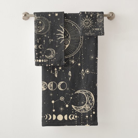 天の銀河系オカルトパターン バスタオルセット (インサイチュ)