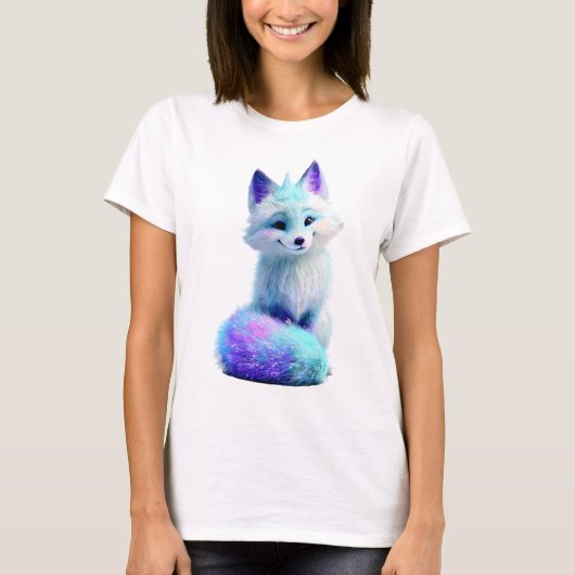天の銀河 キタギツネ 女性 Tシャツ (正面)