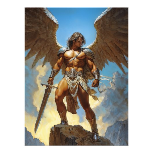 天の鍛造のチャンピオン  Archangel Michael フォトプリント (正面)