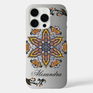 天の開花 – 白黒マンダラ iPhone 16 PROケース