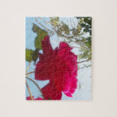 天の開花：空に対するバラ ジグソーパズル (縦)