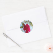 天の開花：空に対するバラ ラウンドシール (封筒)