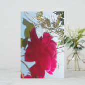 天の開花：空に対するバラ 便箋 (スタンド正面)