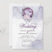 天の難解な塵の紫結婚の 招待状 (正面)