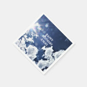 天の雲"ハッピーバースデー" "天使" スタンダードカクテルナプキン (角)