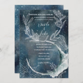 天の青い花の月 招待状 (正面/裏面)