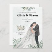 天の静謐　結婚式招待状 招待状 (正面/裏面)