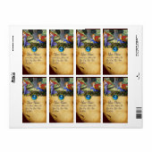 . .天の風景で花を集める天使 ラベル (フルシート)